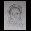 Ritratto di bambina eseguito a matita
