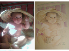 Ritratto a matite colorate su commissione Ritratto a matite colorate su commissione