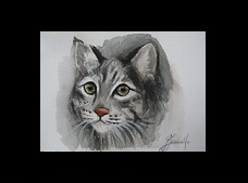 Ritratti di animali da foto ad acquerello Ritratti di animali da foto